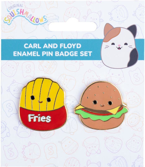 Squishmallows Pin Badges Carl & Floyd 1.5 Inches