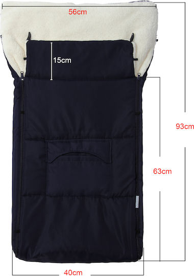 Monzana Калъф за количка Waterproof Син 93x56εκ.