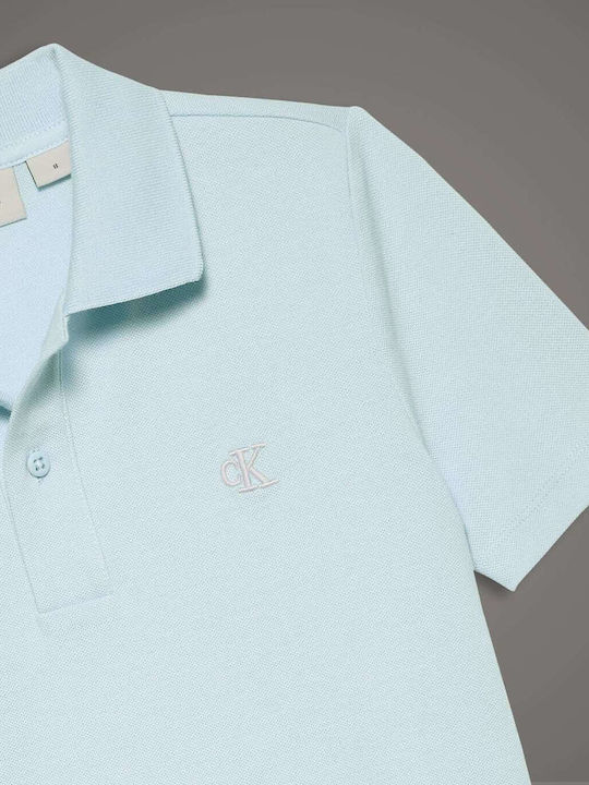 Kids' Polo Short Sleeve Light Blue