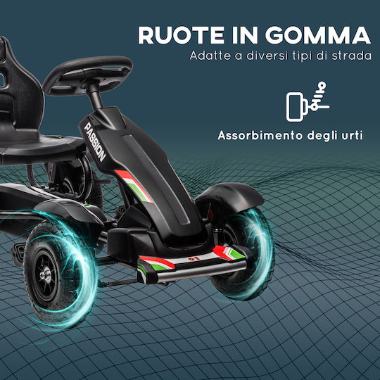 Go Kart One-Seater with Pedal Black for 5+ Years