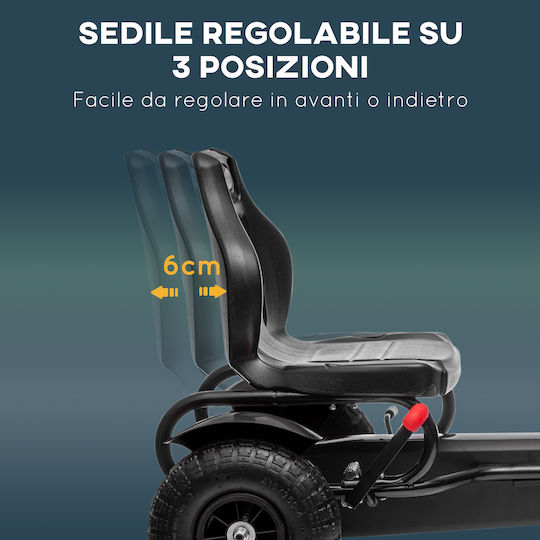 Go Kart One-Seater with Pedal Black for 5+ Years