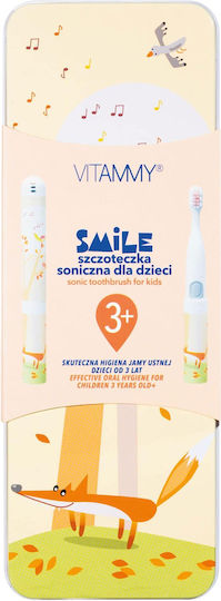 Vitammy Smile Periuță Electrică De Dinți Pentru Copii 3+ Ani Fox Cu Rezerve Și Husă De Călătorie