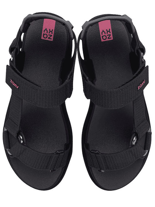 Flache Sandalen für Damen in Schwarz Farbe
