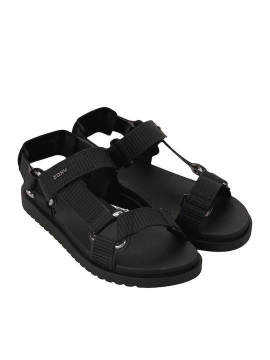 Flache Sandalen für Damen in Schwarz Farbe