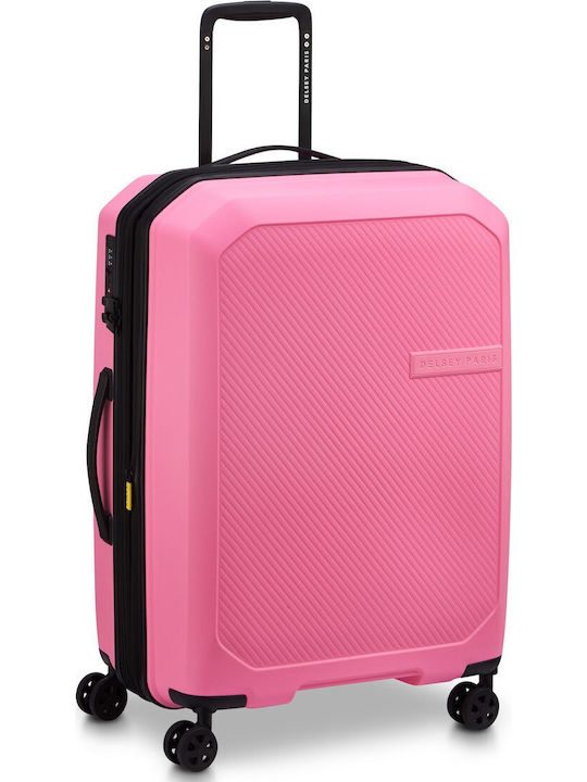 Delsey Anvers Medium Hard Travel Suitcase Light Pink with 4 Wheels Height 64.5cm