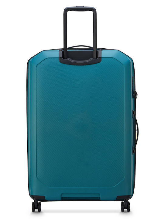 Delsey Anvers Μεγάλη Βαλίτσα Ταξιδίου Σκληρή Teal Blue με 4 Ρόδες Ύψους 75.5εκ.