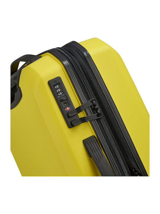 Delsey Slim Expandable Cabin Travel Suitcase Hard Bright Yellow with 4 Wheels Height 55cm 310580345