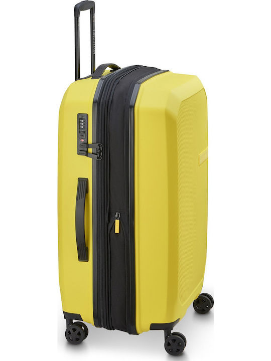 Delsey Anvers Medium Hard Bright Yellow Suitcase with 4 Wheels Height 64.5cm
