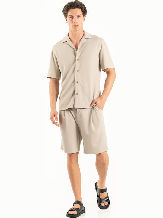 Κοντομάνικο Πουκάμισο Beige