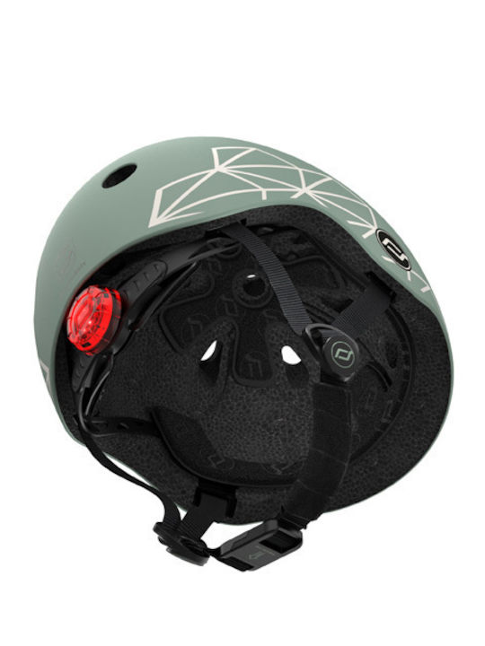 Scoot & Ride Kids' Helmet for City Bike Green with LED Light