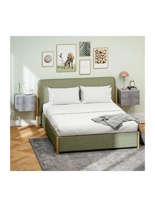 Bedside Tables Wooden Gray 2 Pieces 40x29x30cm