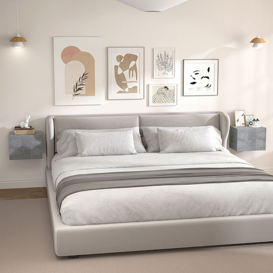 Bedside Tables Wooden Gray 2 Pieces 40x29x30cm