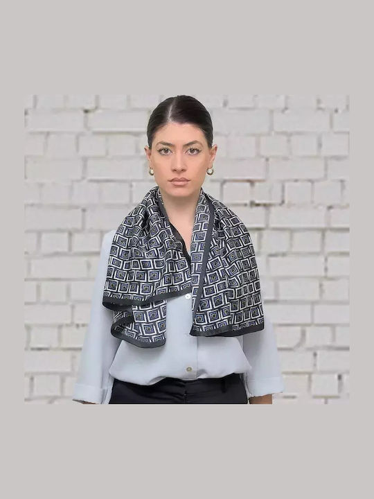 Kalfas Luxury Silk Fular de damă din mătase Negru Kalfas Luxury Silk Fular de damă din mătase Negru
