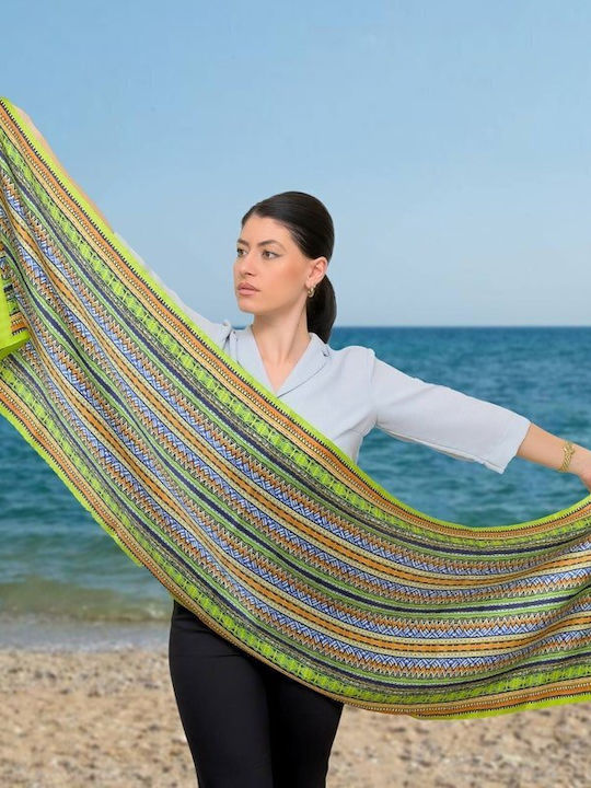 Kalfas Luxury Silk Γυναικείο Μεταξωτό Φουλάρι Πολύχρωμο