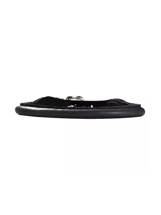Hunter Round Soft Elk Petit Leather Collar 32 XS Black