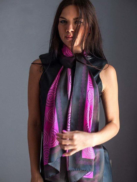 Kalfas Luxury Silk Women's Silk Scarf Pink