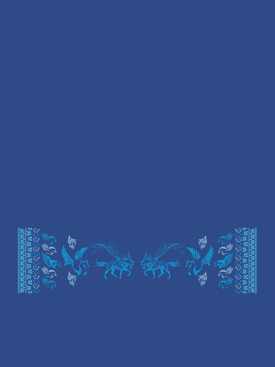 Kalfas Luxury Silk Γυναικείο Μεταξωτό Φουλάρι Μπλε