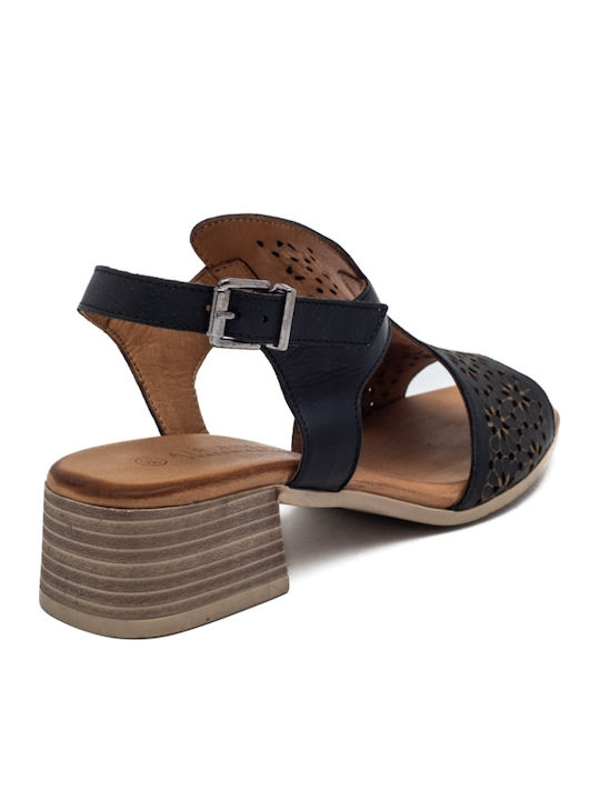 Leather Sandals Anatomic Black