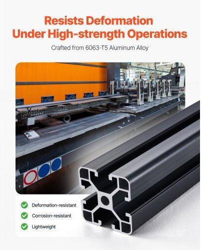 Vevor Set of 4 Pieces 23.6" 600mm Anodized Aluminum Rail T Slot 4040 4040oblxcdg4ju9mr001v0