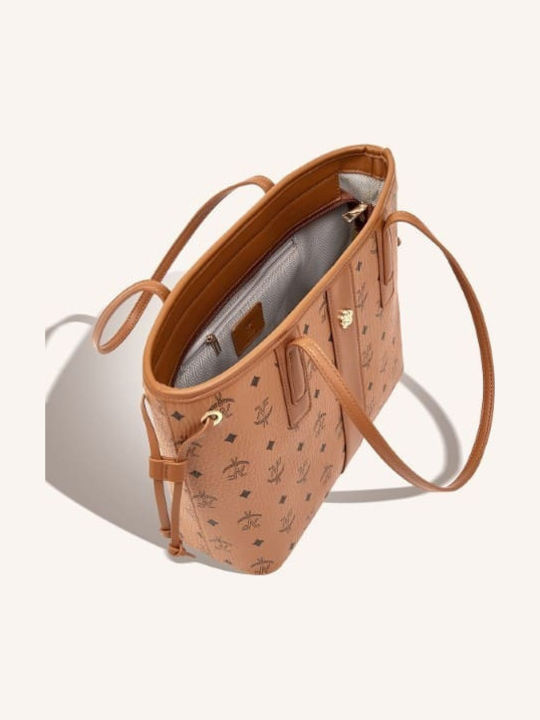 Γυναικεία Τσάντα Shopper Ώμου Καφέ