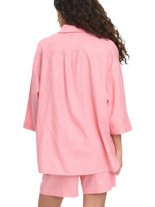 Μακρυμάνικο Γυναικείο Πουκάμισο Flamingo Pink