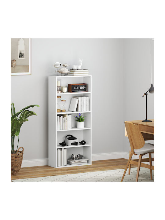White Bookcase 60x24x133.5cm