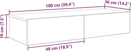Рафтове От Дъб Артизиас 100x36x19см