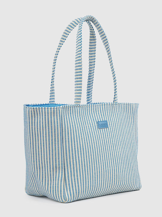 Verde Fabric Beach Bag Blue