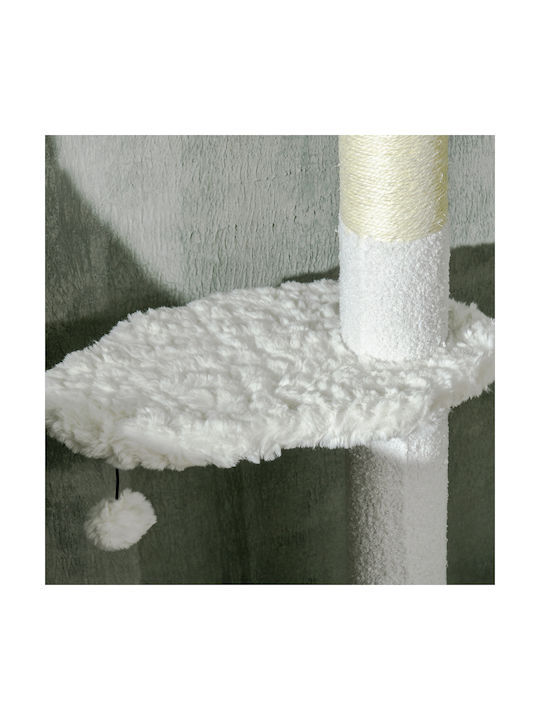 Pawhut Scratching Post Cat Trees White Ceiling 48x32x225cm