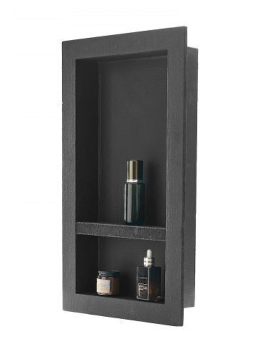 Vevor Wall Mounted Bathroom Shelf Plastic Black