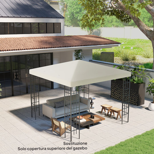 Outsunny Gazebo Cover White 3x3m