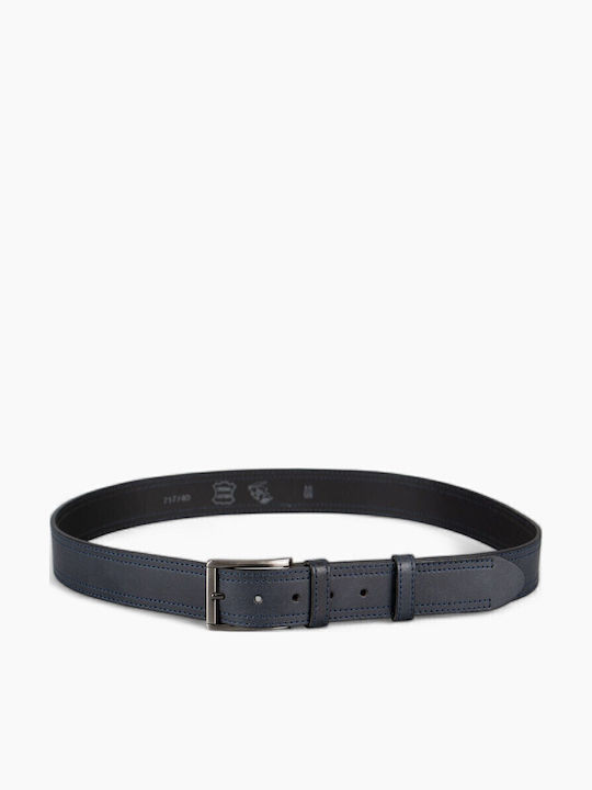 Herren Gürtel Leder Blau