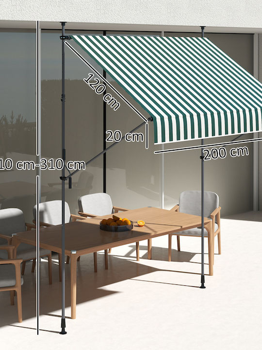 Outsunny Tent Terrace 2x1.2m