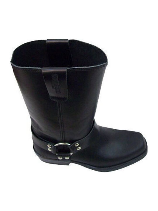 Leather Black Men's Boots