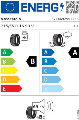 Vredestein 215/55R16 93V Anvelopă De Vară Pentru Mașină De Pasageri