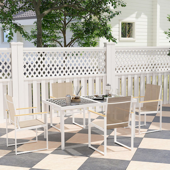 Set Sala De Mese Pentru Exterior 5 Piese Multicolore
