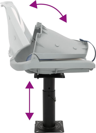 "vidaxl Boat Seats Pedestal Adjustable Height 360° Swivel"