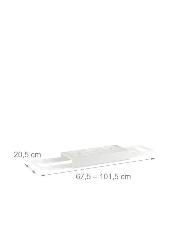 Relaxdays Support Extendable White 67.5-101.5 X 20.5 Cm