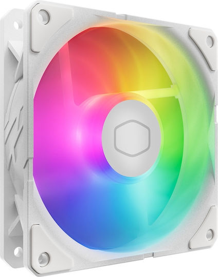 CoolerMaster Sickleflow Edge 120 Case Fan 2500rpm 70.7cfm with ARGB Lighting and 3-Pin / 4-Pin PWM Connection White