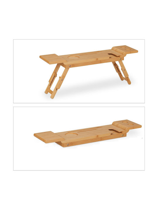 Tavă de cadă din bambus natural cu 7 compartimente 4 X 70 X 15.5 cm maro