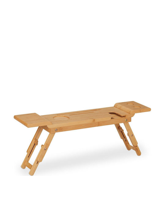 Tavă de cadă din bambus natural cu 7 compartimente 4 X 70 X 15.5 cm maro