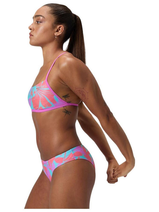 Allover Bikini Sports Bra Floral Arctic Glass