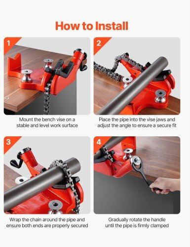 Vevor Fixed Countertop Vise Made of Cast Iron with Maximum Opening 150mm