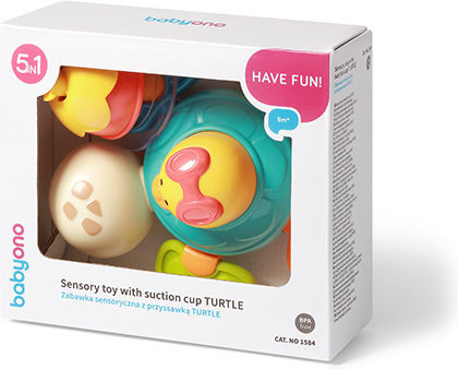 Babyono Baby Aktivitätsspielzeug Fahrzeug Turtle mit Sounds für 6+ Monate