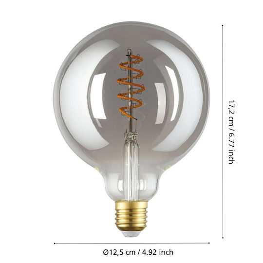 Eglo Smart Lampe LED für Fassung E27 und Form G125 Warmes Weiß