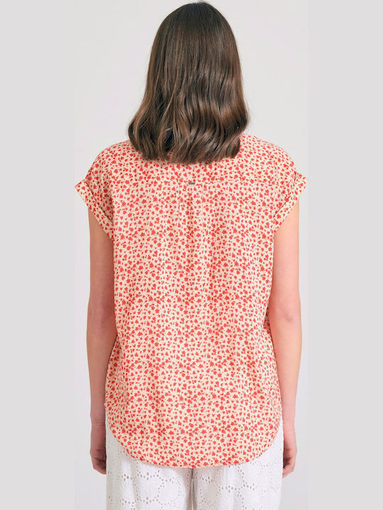 Women's Floral Long Sleeve Shirt Off White