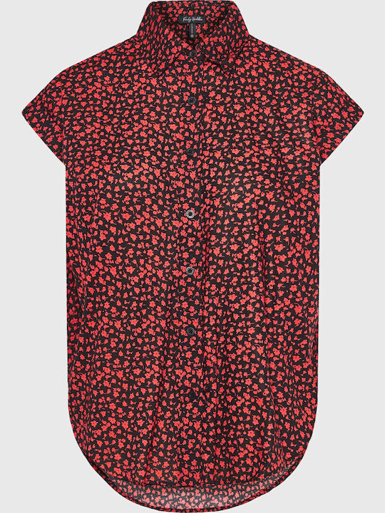 Women's Floral Long Sleeve Shirt Black