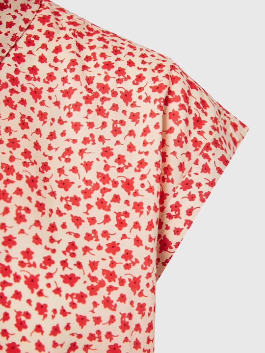 Women's Floral Long Sleeve Shirt Off White