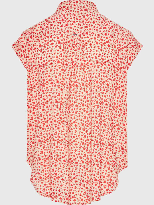 Women's Floral Long Sleeve Shirt Off White