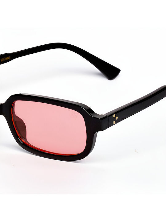 AV Sunglasses Logan Unisex Sunglasses with Pink Plastic Frame and Pink Lens 125-pink